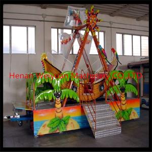 Wholesale Kids Rides Amusement Games Mini Pirate Ship With Trailer For Mobile Business from china suppliers