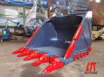 Strength Q355 Excavator Bucket With Hardox400 Teeth Yellow/Black Color For Heavy