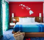 Trat province hotel double beds room by Laminate wood headboard bed with