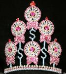 Lollipop tiaras crowns rhinestone cake crystal crowns custom birthday pageant