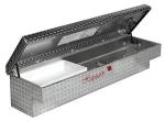 Professional Aluminum Truck Tool Boxes Silver / Black Color With Logo Printed