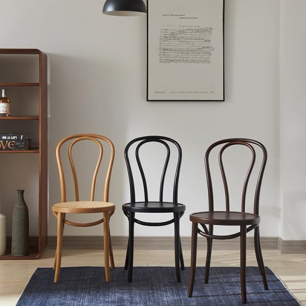 Nordic solid wood dining chair thonet Sonet chair backrest chair home retro