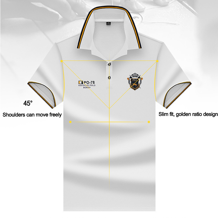 Print Custom Uniform Golf Polo Shirts in Jersey Fabric for Golf Business Uniform