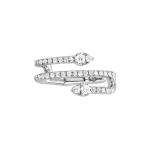 Diamond Teardrop Twist Ear Cuff in 925 Sterling Silver for Wedding Plating