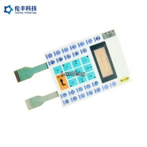 China Tactile Two Tails Waterproof Membrane Touch Switch With LCD Window on sale