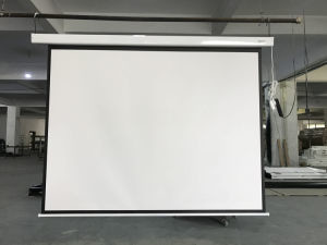 High Definition Motorised Projector Screen For Conference Rooms / Home Theater