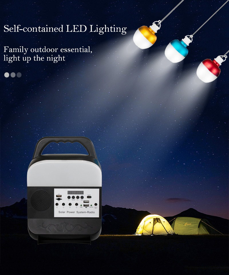 SRE-685 ABS Solar Generator Home LED Light System With Li - Battery
