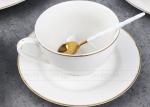 Exquisite White Porcelain Dinner Sets Tableware With Real Gold Line