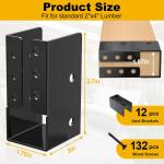 Concealed Flange Joist Bracket 2"x4" Outdoor Timber Mount Light Joist Hanger