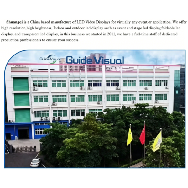 Guide Visual GS Series LED Video Wall Display with 7680Hz Refresh Rate 4500-5000cd Brightness and 100000 Hours Life Span for Concerts and Live Events