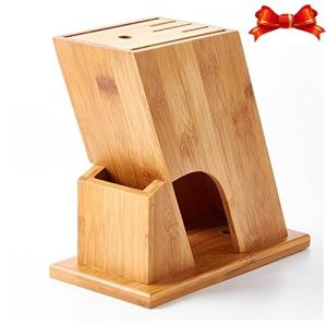 Wholesale Multipurpose Bamboo Knife Storage Block , Wooden Knife Holder Phthalate Free from china suppliers