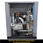 18.5kw/25hp 100% oil free water lubricant screw air compressor for food and