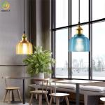 E27 Glass Clear Modern Pendant Light For Residential