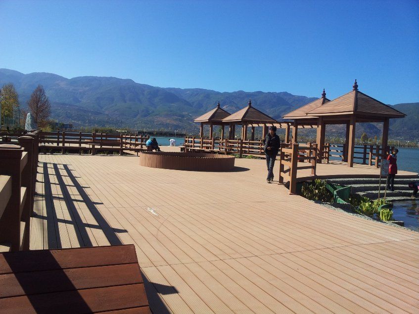 Wood Plastic Composite WPC Decking for Outdoor Flooring Decoration (NY75*25)