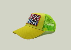 Wholesale Children Yellow 5 Panel Trucker Cap With Words Of MY LOVE YOUR LOVE from china suppliers