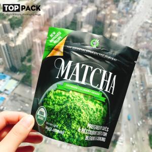Wholesale 30g Stand Up Food Packaging Pouches Matcha Tea Packaging With Zipper from china suppliers