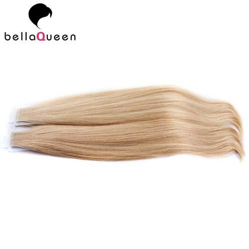 Soft And Silky Straight 613# Golden Blonde Tape Hair Extension Without No
