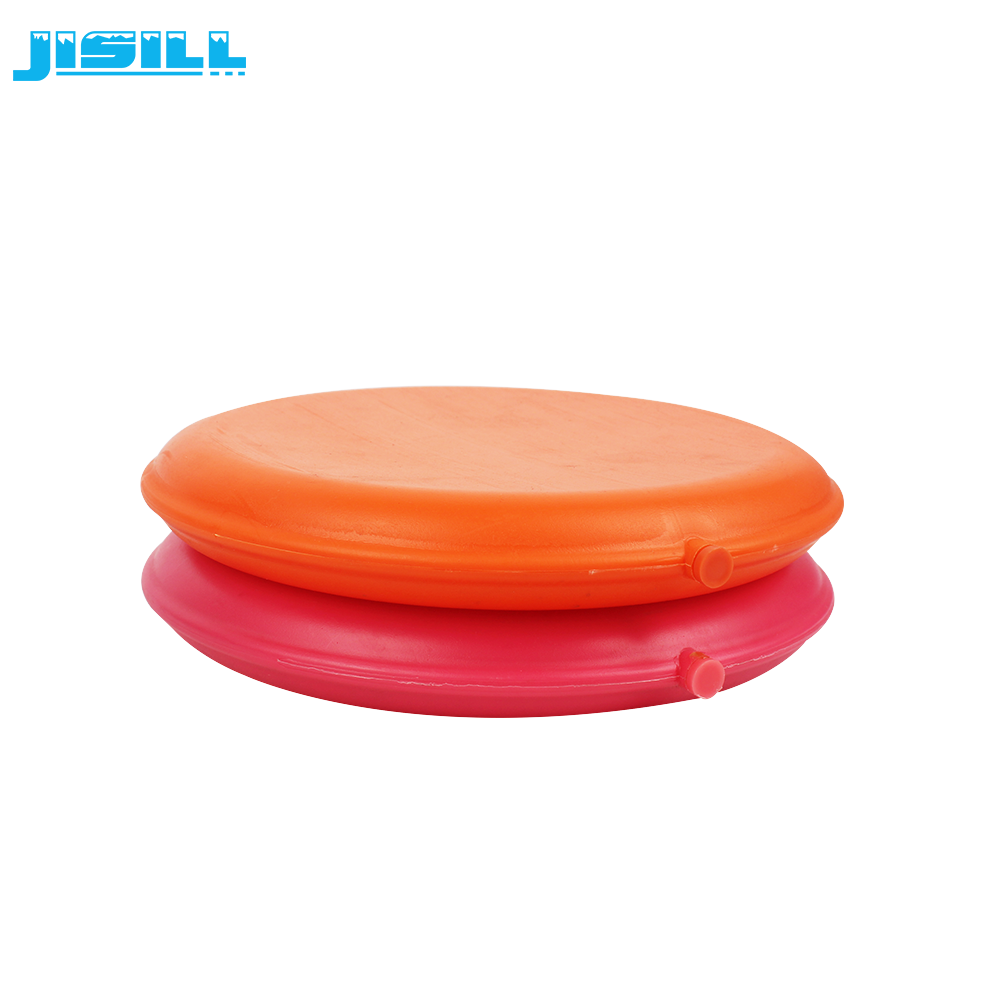 Hard HDPE Outer Material Cool Gel Ice Packs  Round Shape For Food Meat Frozen
