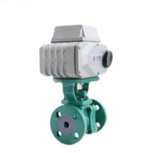 Wholesale Carbon Steel Cast Iron Fluorine Electric Ball Valve For Acid Alkali Liquid from china suppliers