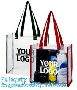 Wholesale Promo PVC Plastic Shopping Handle Bag, Handling clear pvc blanket bags, handle reusable clear vinyl pvc cosmetic bags fo from china suppliers