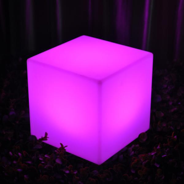 Remote Control LED Cube Night Light Illuminated Rgb Color Changing Battery Rechargeable