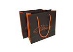 Decorative Custom Printed Paper Bags Black / Orange Color Eco Friendly