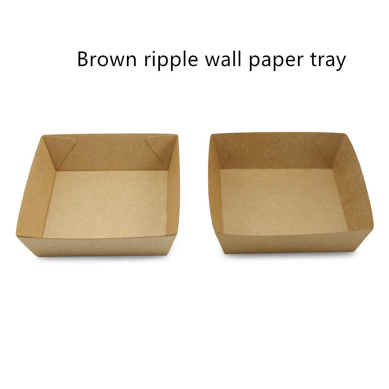 Flexo Printing Leakage Proof Paper Disposable Serving Tray