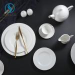 Savall Embossed White Porcelain Dinnerware Sets For Restaurant Weddings