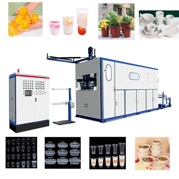 Used PLC Plastic Cup Thermoforming Machine