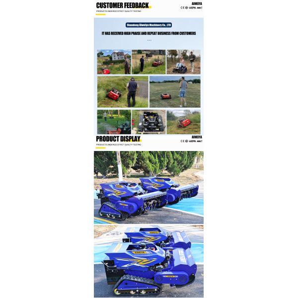 Durable Remote-Controlled 4-Stroke DIY Robotic Lawn Mower with Rotary Blade Gasoline Engine High Quality Hot Seller