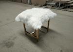 Modern French 120kg Square Upholstered Stool Stainless Steel Luxury Home