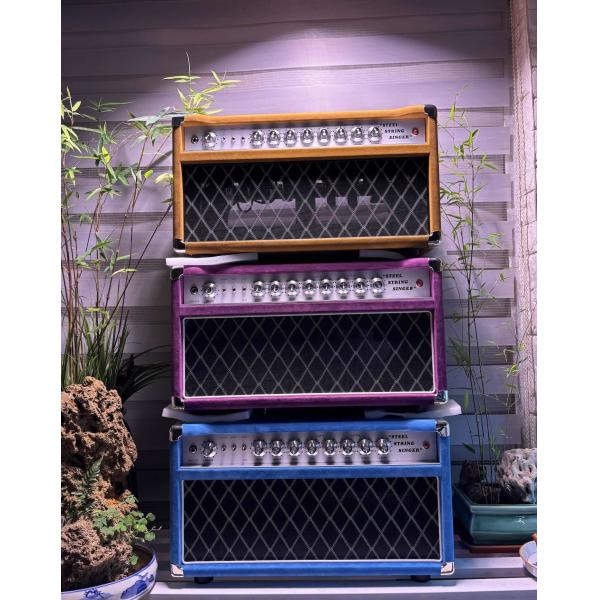 Custom Dumble CLONE Steel String Singer Head 20W 50W 100W with Suede Brown Color, Grand Amplifier SSS Model