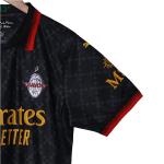 AC Milan 2025-2026 Season Player Version Jersey Of Fourth Away Gradient Black
