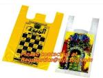 HDPE 100% virgin material transparent, t-shirt bags on roll, plastic t-shirt