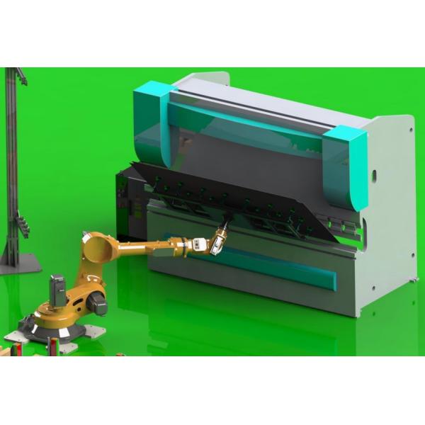 110t 3200 CNC Hydraulic Press Brake With Robot stainless Sheet Metal Panel Bending