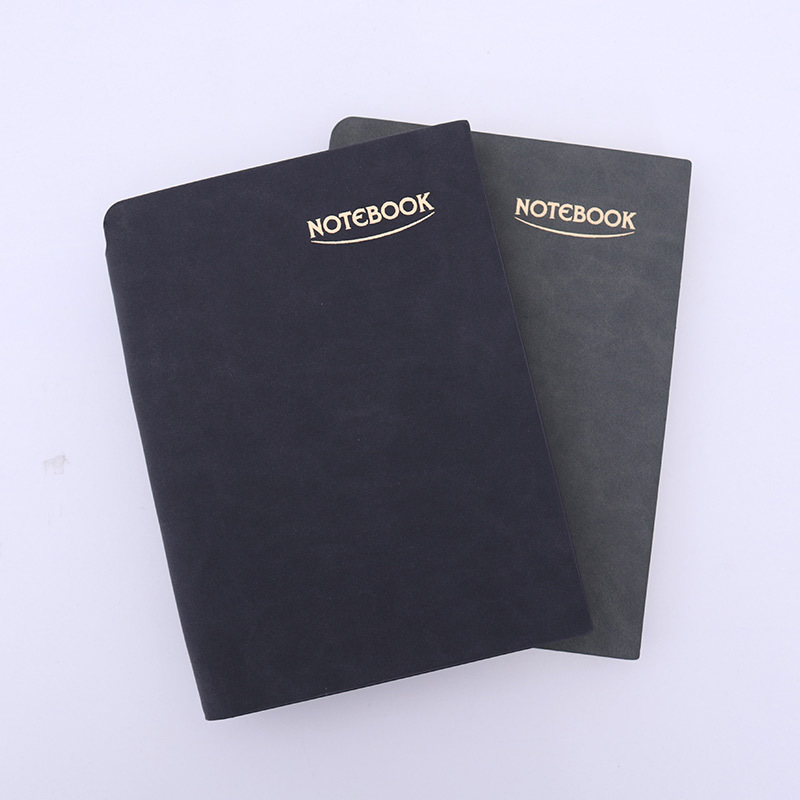 Customized A5 Wood-free Paper PU Resin Cover Leather Journal Notebook Set With Pen