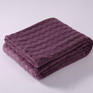 Wholesale Cozy Solid 100 Polyester Plush Blankets / Soft Flannel Blankets Non Irritating from china suppliers