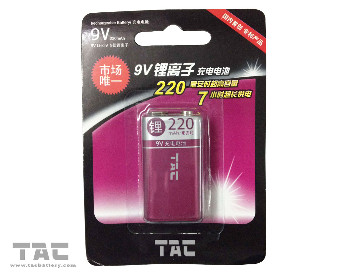 9V 220mAh Lithium Ion Cylindrical Battery , Electronic Scale
