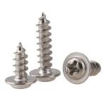 M4 316 Stainless Steel Self Tapping Screws Rounded Head 4-20mm With Washer