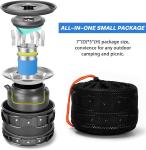 Camping Cookware Pots And Pans, Camping Cookware Mess Kit,Non-Stick Lightweight