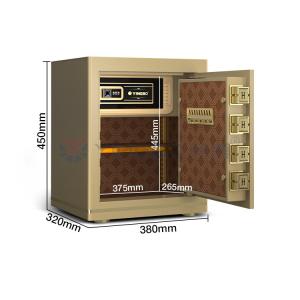 Wholesale H450mm Gold Office Lock Box Fingerprint Lock+Password+Key from china suppliers