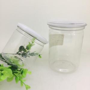 Wholesale Aluminum Pull Tab Lid Clear Plastic Cylinder Containers/Food Packaging Canister from china suppliers