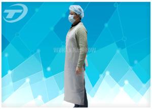 Wholesale HDPE Disposable Plastic Aprons White Color 80 X 140 Cm , Plastic Coated Aprons from china suppliers