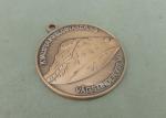 Sports Antique Copper Die Cast Medals 3D Ribbon Medals With Brass Material