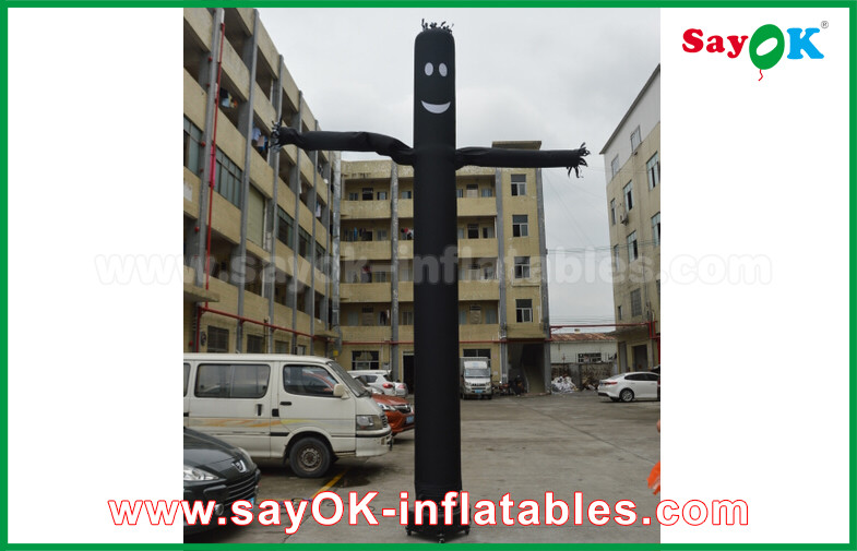 Dancing Inflatable Man Custom Green / Purple Guy Sky Inflatable Blow Up Dancing Man With Bottom Blower