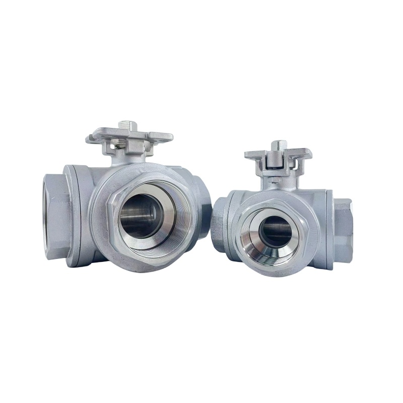 Factory Direct 304/316 Stainless Steel Three-Way High Platform Ball Valve