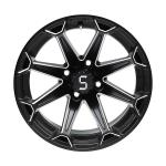 Machined Matte Black Golf Cart Wheels 12 Inch 14 Inch PCD 101.6