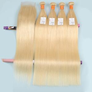Wholesale Custom Tangle Free Blond Full Lace Human Hair Wigs 100% Remy Virgin Hair Fringe Wig from china suppliers