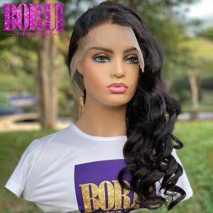 Wholesale 13x6 Loose Wave Human Hair 180% Density Swiss Lace Frontal Wigs from china suppliers