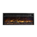 2000mm Recessed Electric Fireplace Fake Charcoal Strong Bluetooth Speakers